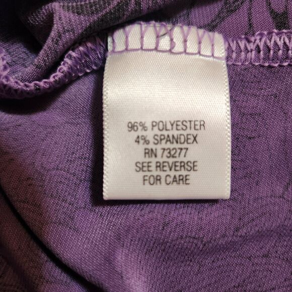 Apt. 9 Peplum V Neck Kimono Blouse Purple and Black Floral Womens Size XL - Picture 4 of 7